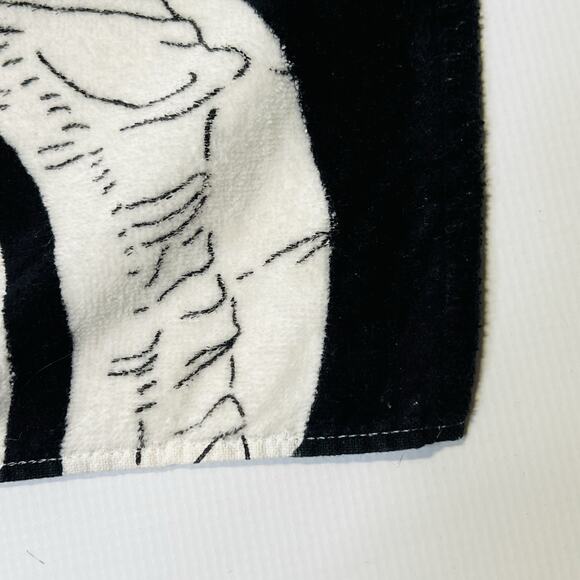 Vintage 80s Sex Wax Beach Towel Size 61” X 32” Mr Zog’s All Over Print Black - Picture 6 of 11